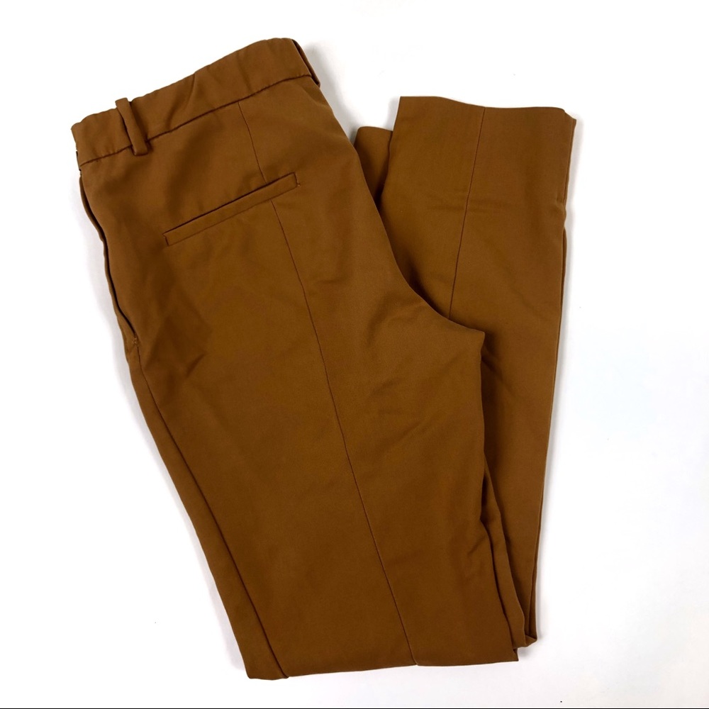 Zara Gold Side Zip skinny ankle Trouser Pants - Picture 4 of 4